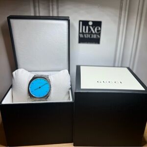 Gucci Men's Vibrant Blue Dial Watch